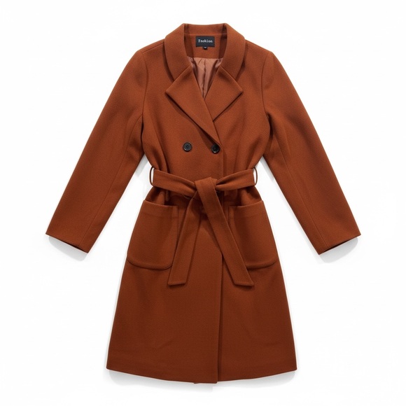 Hooever/Women's Double Breasted Wool Blend Coat/Size: S - Picture 4 of 16